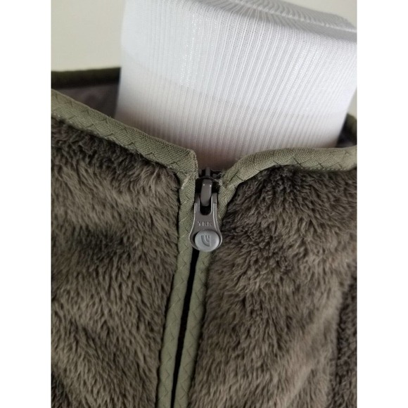 The North Face Fleece Jacket 1/4 Zip Pullover Womens Medium Brown Fuzzy Soft - Picture 5 of 6